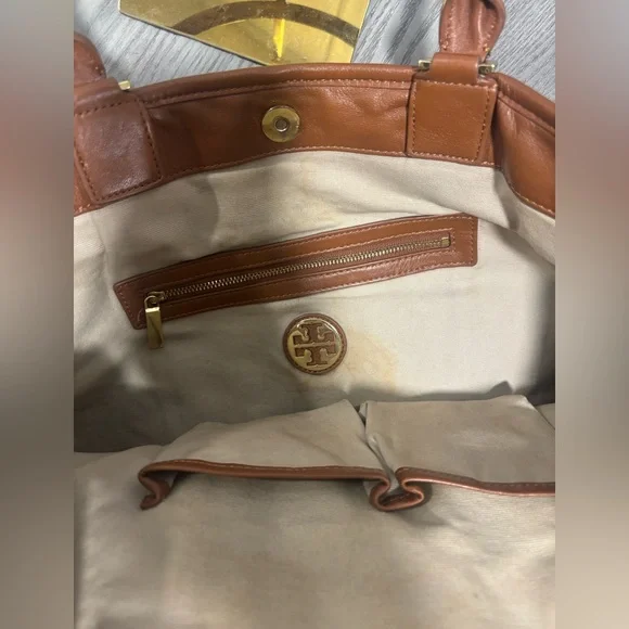 Tory Burch leatherette tote bag, Brown - Picture 8 of 12
